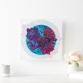 ベッタフィッシュ  スクエア壁時計 (ホーム)