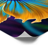 ベッタフィッシュ、青い金ゴールド紫 ポスター (角)