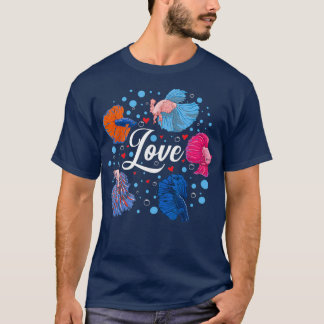 ベッタラブフィッシュラバーペットママシャム戦いフィ Tシャツ