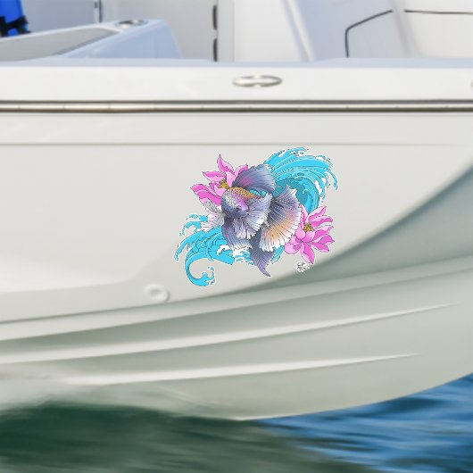 ベッタ シャム闘魚 ロータス ウェーブ ブルー シール