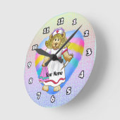 ベッツィベアカスタムナース ラウンド壁時計 (傾斜)