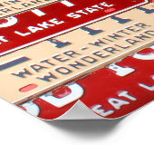 ベッツィロススタイルアメリカンライセンスプレートフラッグアート ポスター (角)