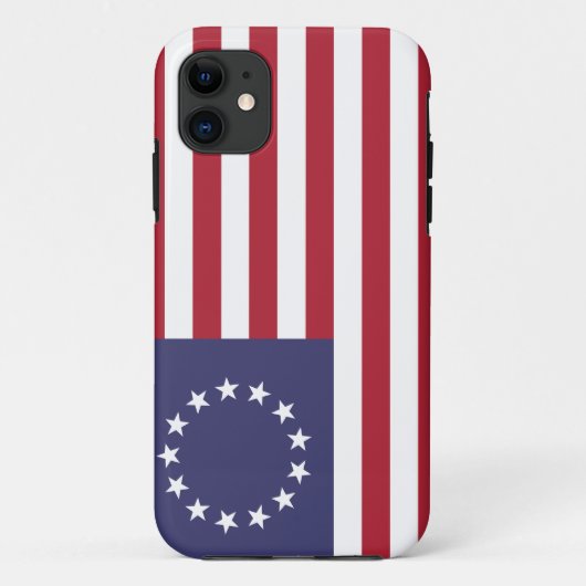 ベッツィロス国旗13スターアメリカ国旗1776 Case-Mate iPhoneケース (裏面)
