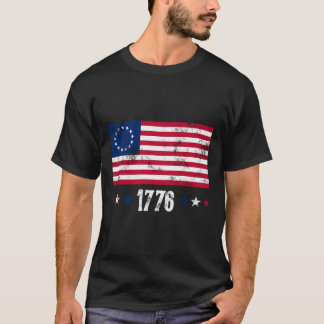 ベッツィロス州旗1776星とストライプヴィンテージ資源 Tシャツ