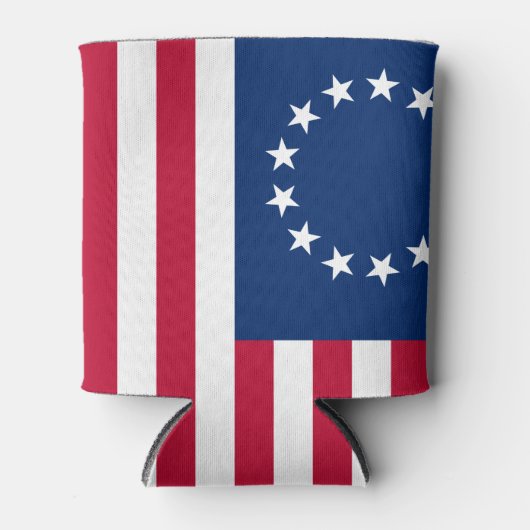 ベッツィロス旧栄光アメリカ合衆国国旗 缶クーラー (正面)