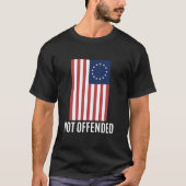 ベッツィロス米州旗アメリカ愛国心を攻撃しない Tシャツ (正面)