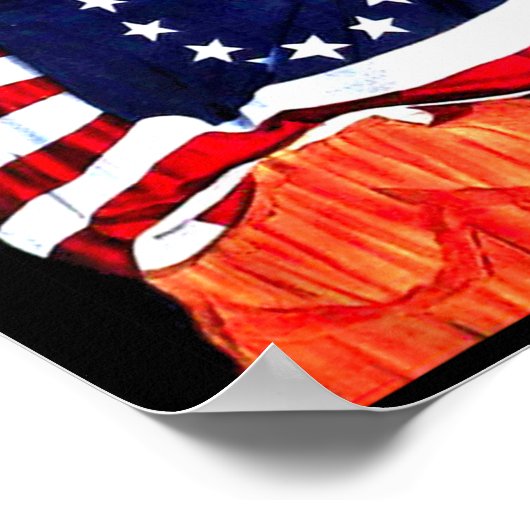 ベッツィロス米州旗1776年7月の贈り物の4番目の芸術 ポスター (角)