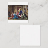 ベッツィロス裁縫ザアメリカ国旗 スクエア名刺 (正面/裏面)