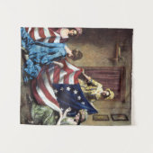 ベッツィロス裁縫ザアメリカ国旗 タペストリー (正面(横))