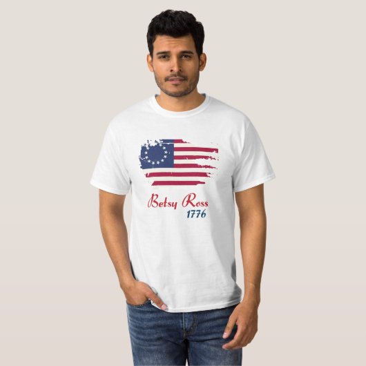 ベッツィロス1776国旗13スターズアメリカ国旗 Tシャツ (正面フル)