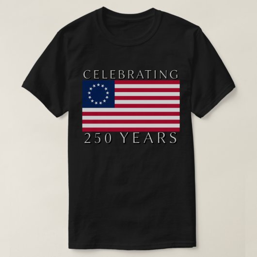 ベッツィー・ロス旗制定250周年記念 Tシャツ (デザイン正面)