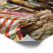 ベッツィ・ロスがジョージ・ワシントン州旗を示す ポスター (角)