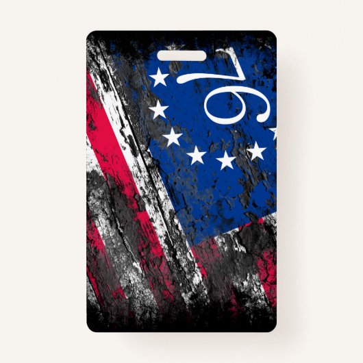 ベッツィ・ロス国旗1776年7月4日 バッジ (正面)