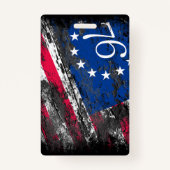 ベッツィ・ロス国旗1776年7月4日 バッジ (裏面)