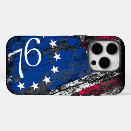 ベッツィ・ロス国旗1776年7月4日 Case-Mate iPhoneケース (裏面 (横))