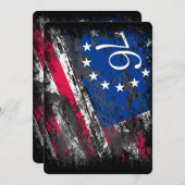 ベッツィ・ロス旗 1776 愛国的な 7月4日 招待状 (正面/裏面)