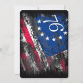 ベッツィ・ロス旗 1776 愛国的な 7月4日 招待状 (裏面)