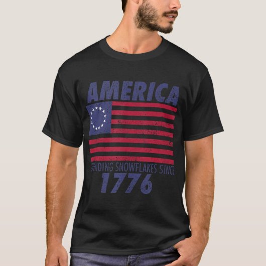 ベッツィ・ロス4th July American Flag 1776 Tシャツ (正面)