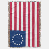 ベッツィ・ロス アメリカ合衆国旗 1777年頃 スローブランケット (正面縦)