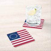 ベッツィ・ロス・アメリカ国旗 スクエアペーパーコースター (インサイチュ)