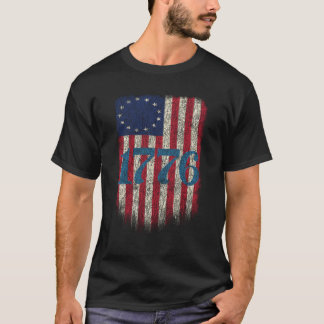 ベッツィ・ロス・シャツ1776年7月米国国旗4日 Tシャツ