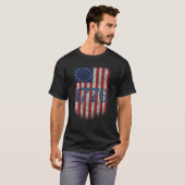 ベッツィ・ロス・シャツ1776年7月米国国旗4日 Tシャツ (正面フル)