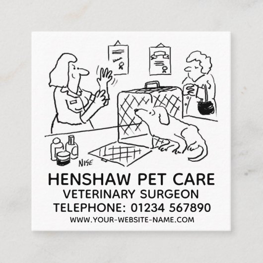 ベッツ動物プロモ気にーション スクエア名刺 (正面)