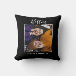 ベッティズBFFフォトフ最高のレンド名ブラック クッション