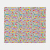 ベットテックカラフルレタリング フリースブランケット (正面(横))