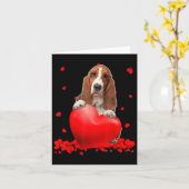 ベットハウンドッグハートバレンタインデー男二人 カード (黄色い花)