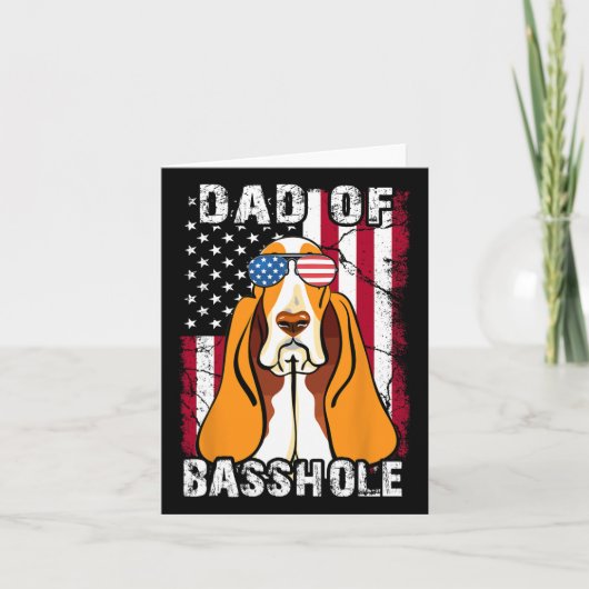 ベットハウンド父の日ギフト Dad Of Bhole Dog 4th Of カード (正面)