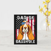 ベットハウンド父の日ギフト Dad Of Bhole Dog 4th Of カード (黄色い花)