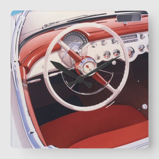 ベット スクエア壁時計 (正面)