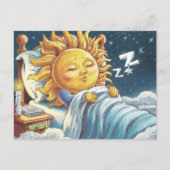 ベッドお洒落に眠い日差し ポストカード (正面)