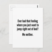 ベッドから飛び出す ポストカード (正面/裏面)