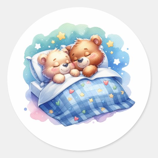 ベッドでぐっすりと眠るパンドラ ラウンドシール (正面)