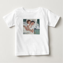 ベッドで朝食 ベビーTシャツ