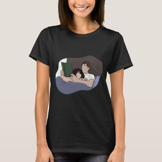 ベッドで読書するジャック Tシャツ (正面)