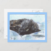 ベッドで ポストカード (正面/裏面)