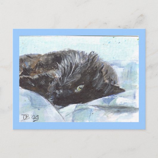 ベッドで ポストカード (正面)