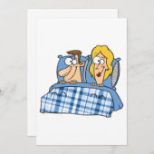ベッドにカップル 招待状 (正面/裏面)
