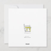 ベッドに入った眠いハリネズミの紅葉カード シーズンカード (裏面)