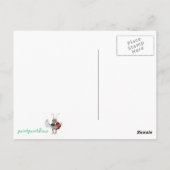 ベッドに入っているバニーが良いハガキを取る ポストカード (裏面)