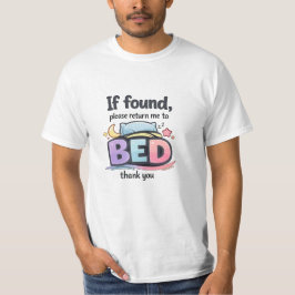 ベッドに戻して 一般的なウェアTシャツ Tシャツ