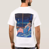 ベッドに横たわっている人 Tシャツ (裏面)