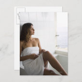 ベッドに横たわるメキシコ人女性 ポストカード (正面/裏面)