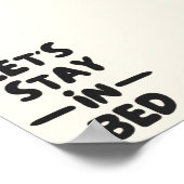 ベッドに泊まろう | ベッドルームデコールプリント | ポスター (角)