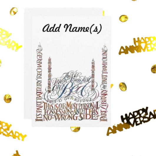 ベッドに間違ったサイドアニバーサリーカードがない シーズンカード