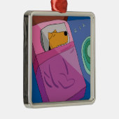 ベッドのオーナメントの小犬 メタルオーナメント (右)