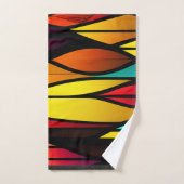 ベッドのステンドグラスのカタルーズモザイクパターン バスタオルセット (ハンドタオル)